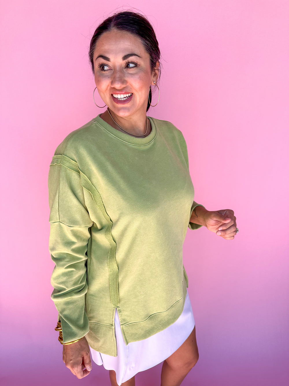 Casual Meetup Sweatshirt - Avocado