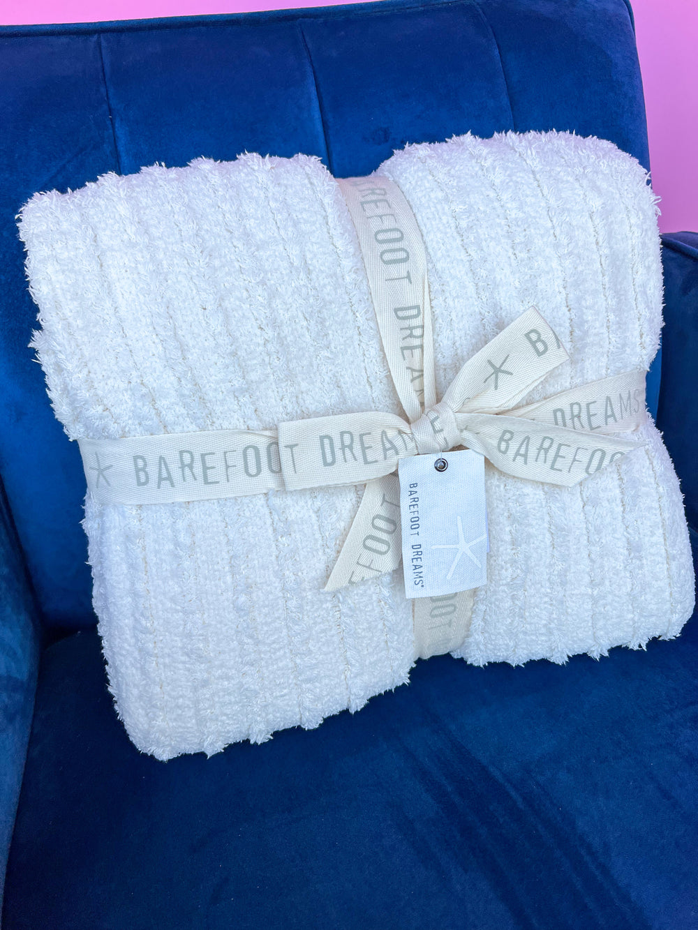 Barefoot Dreams | CozyChic Angular Rib Blanket - Cream