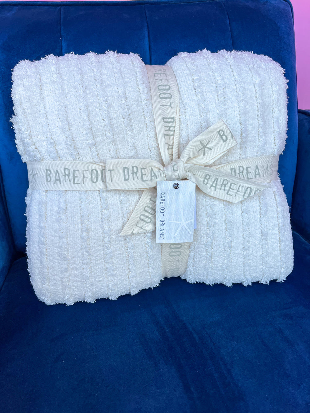 Barefoot Dreams | CozyChic Angular Rib Blanket - Cream