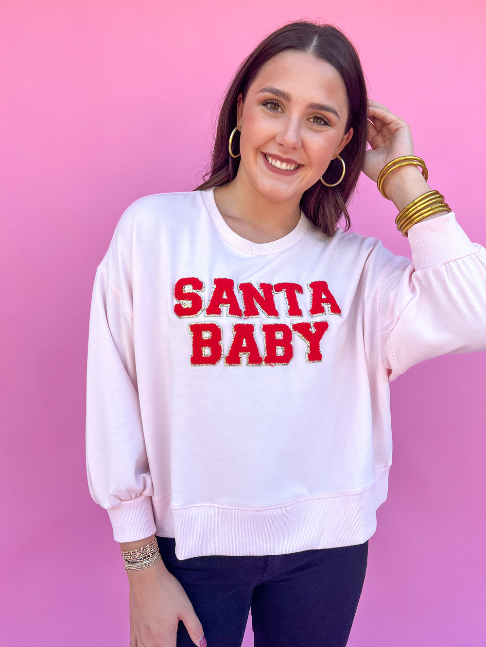 Mary Square | Millie Sweatshirt - Santa Baby