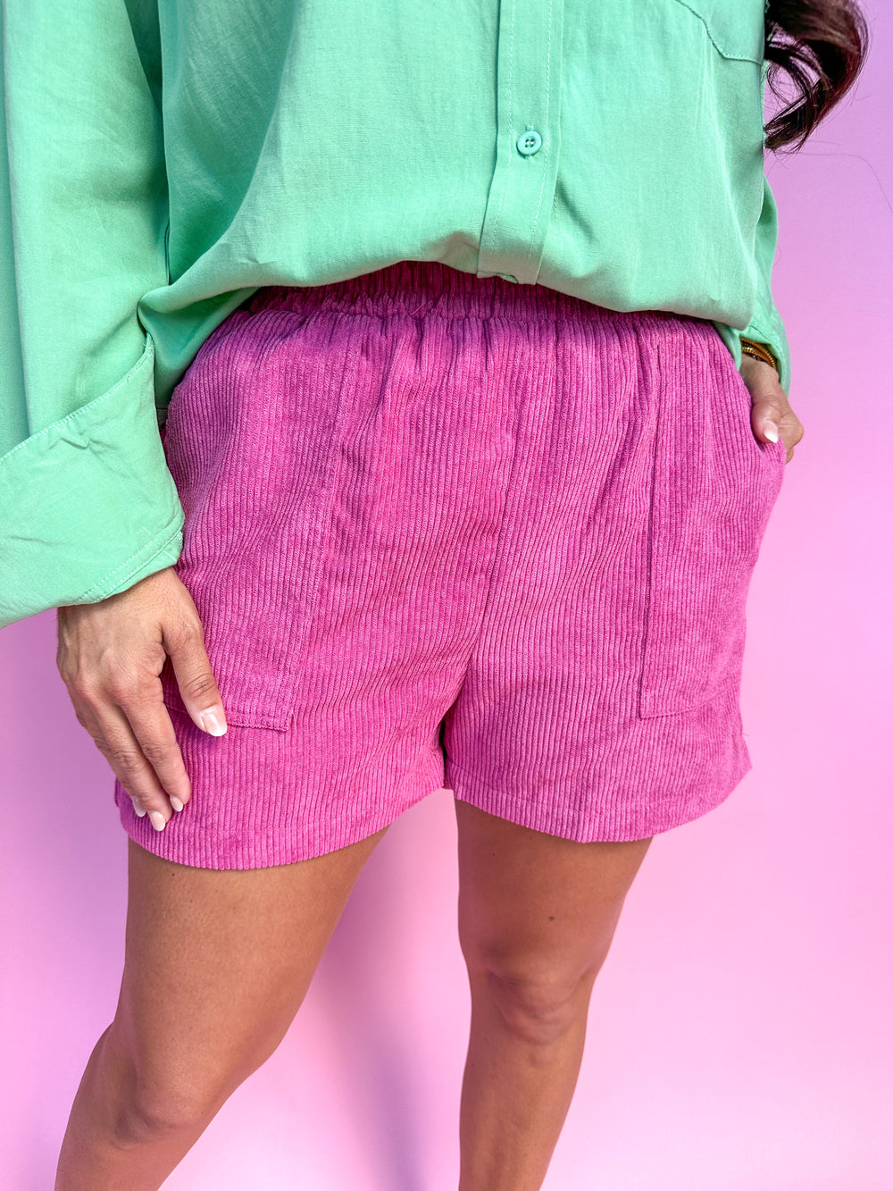 Corduroy Orchid Shorts