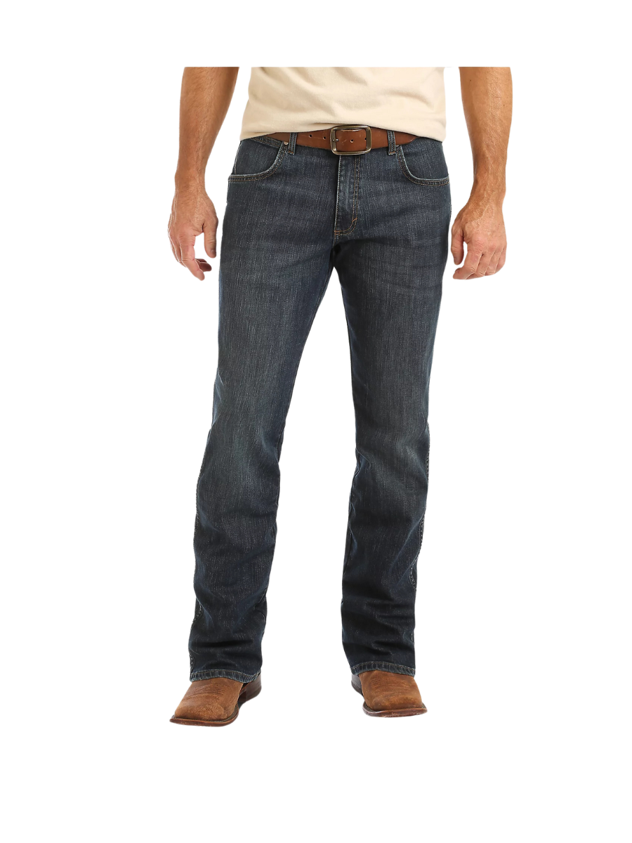 Wrangler Falls City Retro Relaxed Fit Bootcut Jean Dark Wash Men's Pants Jeans Jincy's Tripp