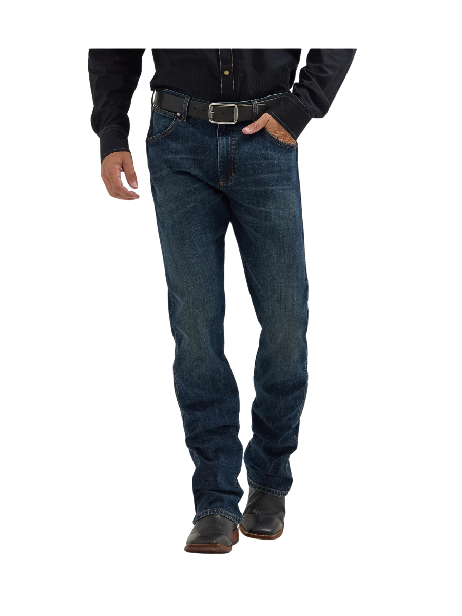 Wrangler Richland Retro Slim Fit Bootcut Jean Dark Wash Jeans Denim Men's Pants Work Pants Jincy's Tripp