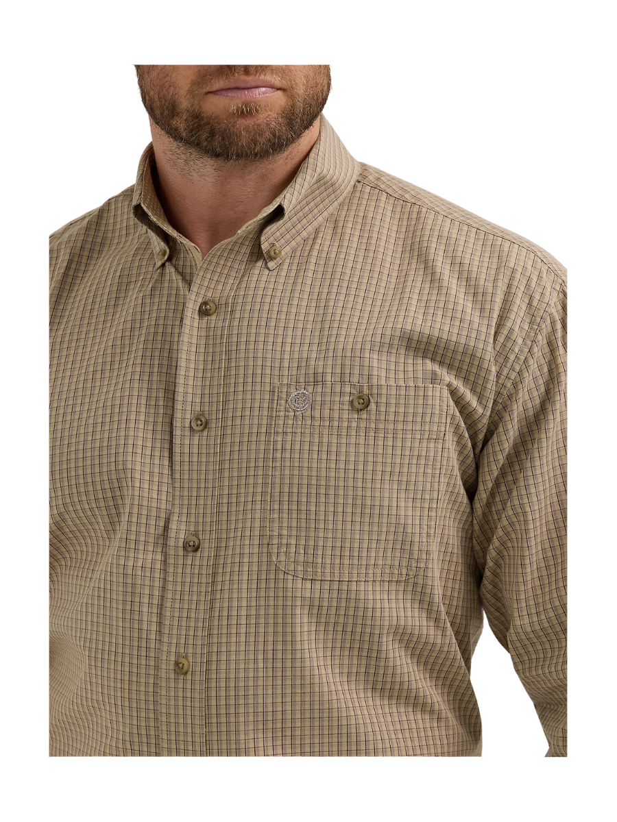 Wrangler | George Strait Button Down - Fawn Plaid