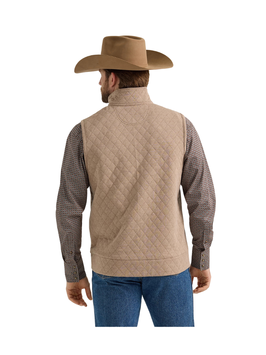 Wrangler | Taupe - Men's George Strait Zip Front Knit Vest