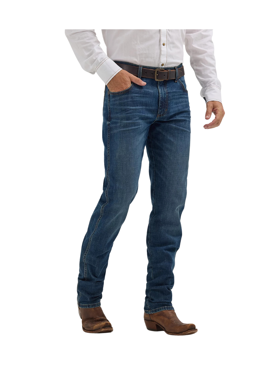 Wrangler Riviera Retro Slim Fit Straight Leg Jean Men's Pants Denim Jeans Dark Wash Jincy's Tripp