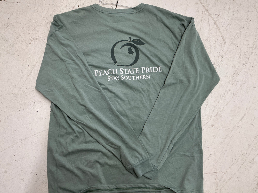 Peach State Pride | Vibe LS Pocket Tee