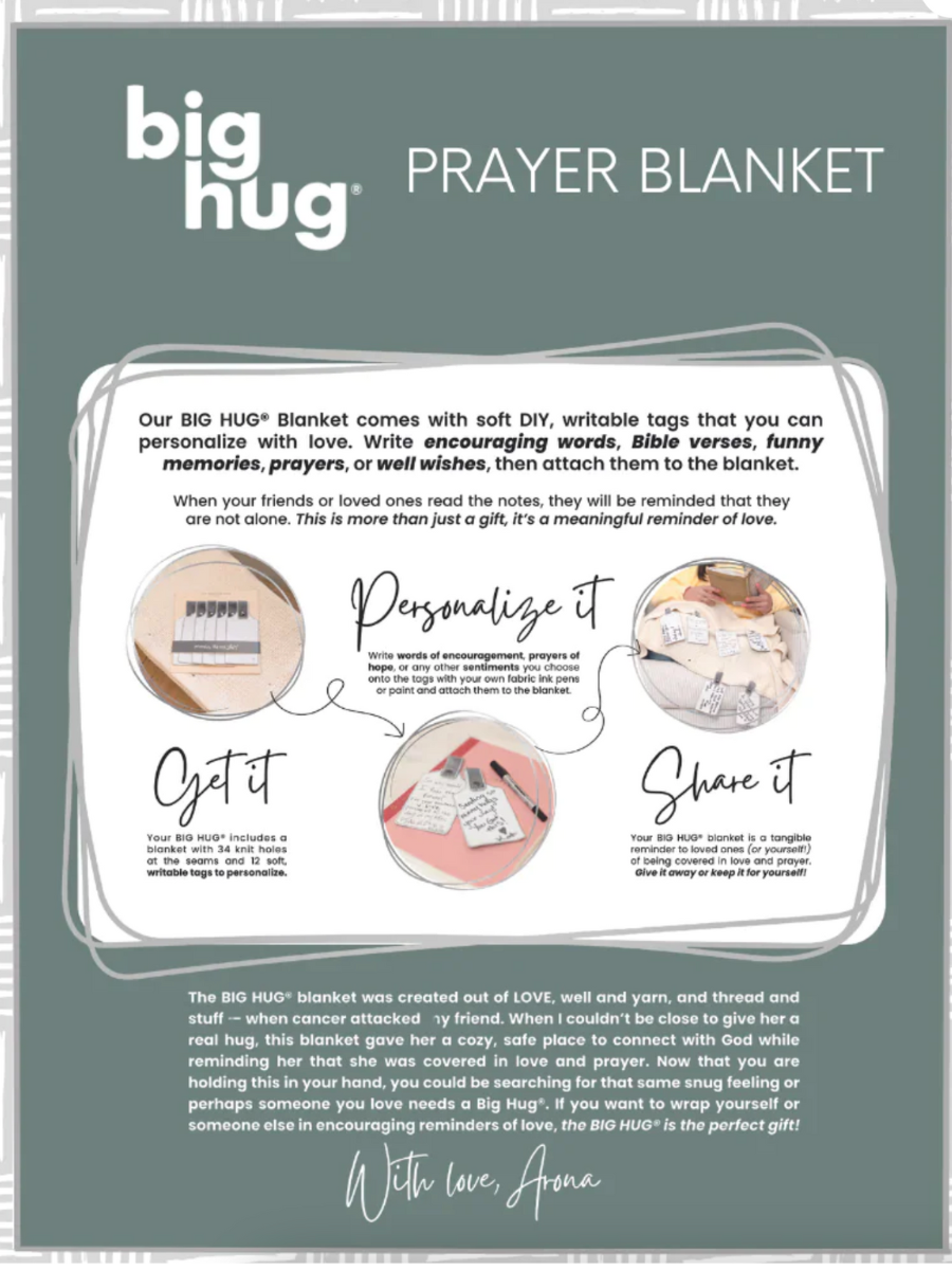Big Hug Prayer Blanket - Green