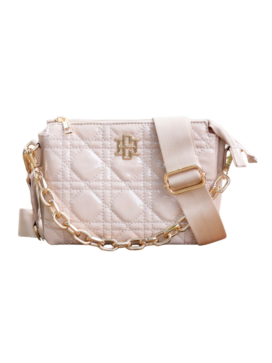 Caroline Hill | Jace Quilted Crossbody - Nude