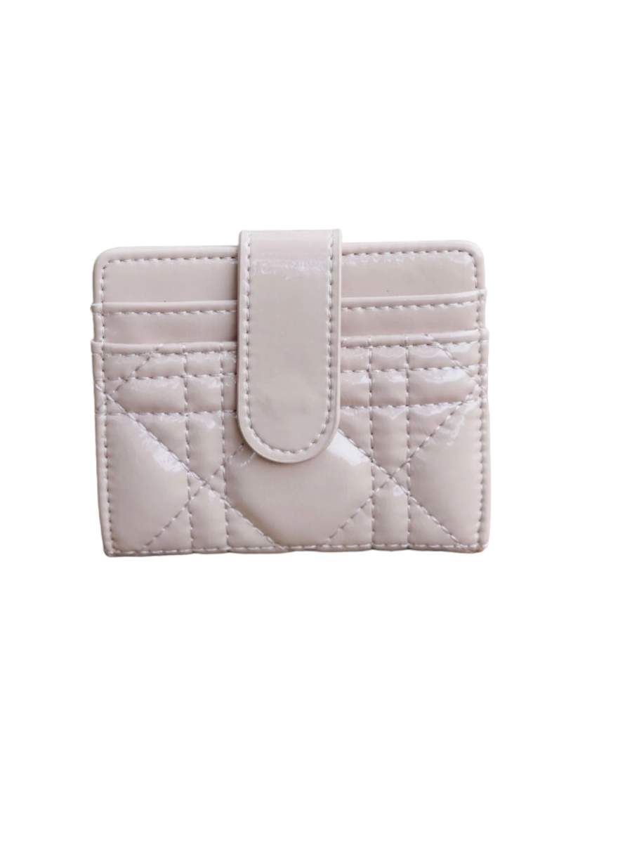 Caroline Hill | Tate Card Holder Wallet - Nude Patent LQ