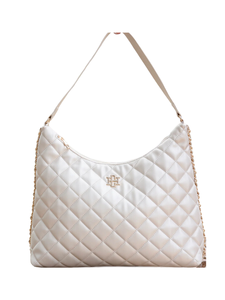 Caroline Hill | Maeve Quilted Tote - Pearl