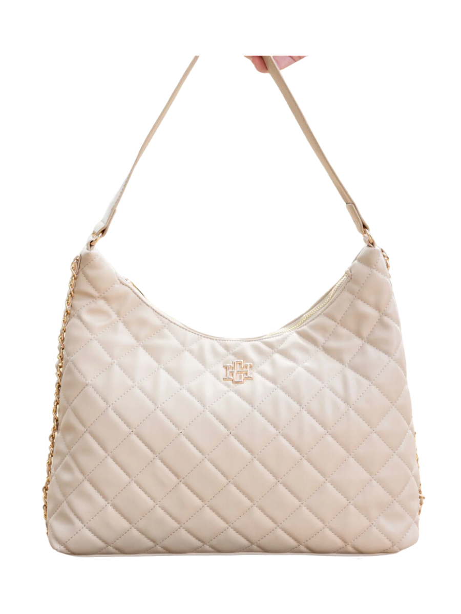 Caroline Hill | Maeve Quilted Tote - Taupe