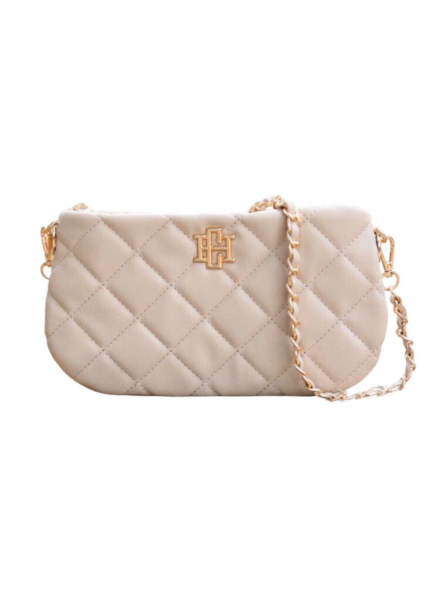 Caroline Hill | Livi Quilted Crossbody - Taupe