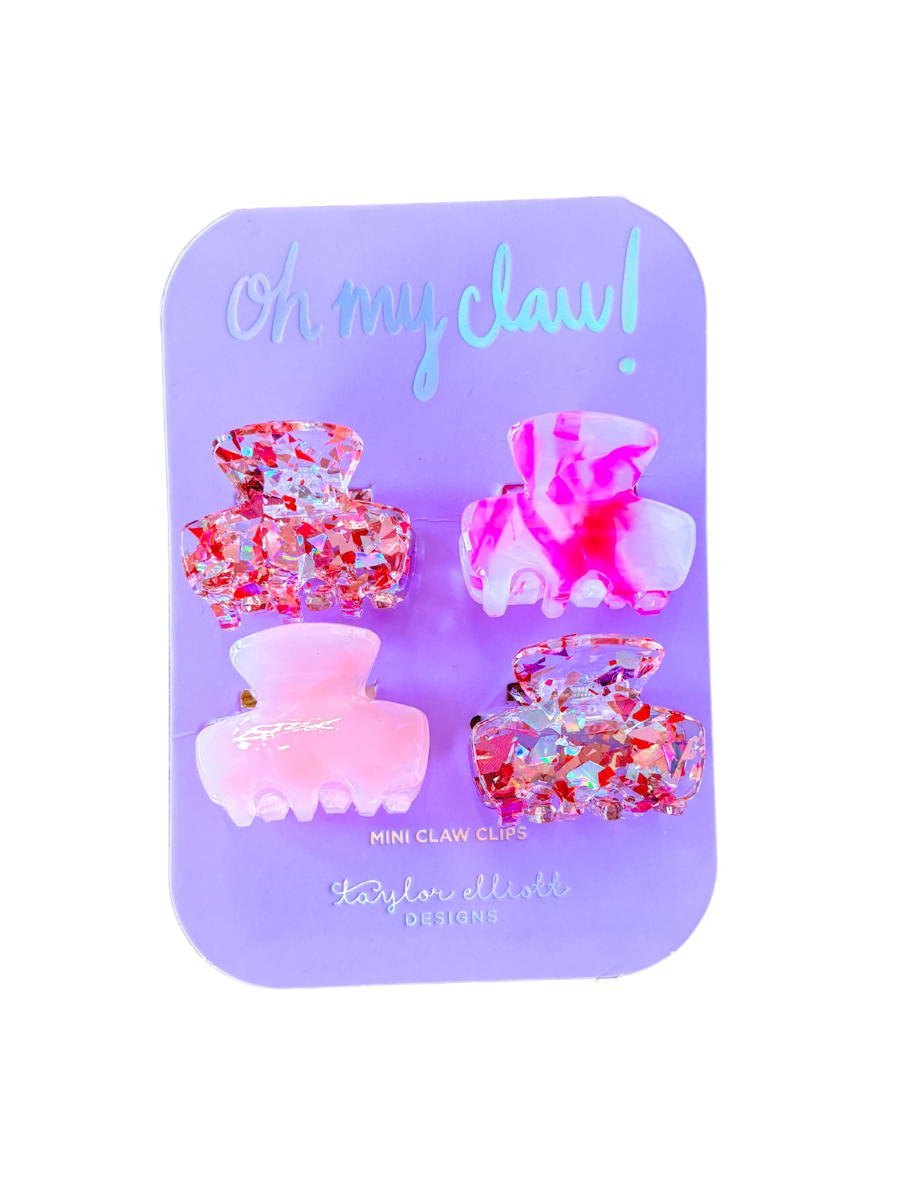 Taylor Elliott | Pink Confetti Mini Claw Clips