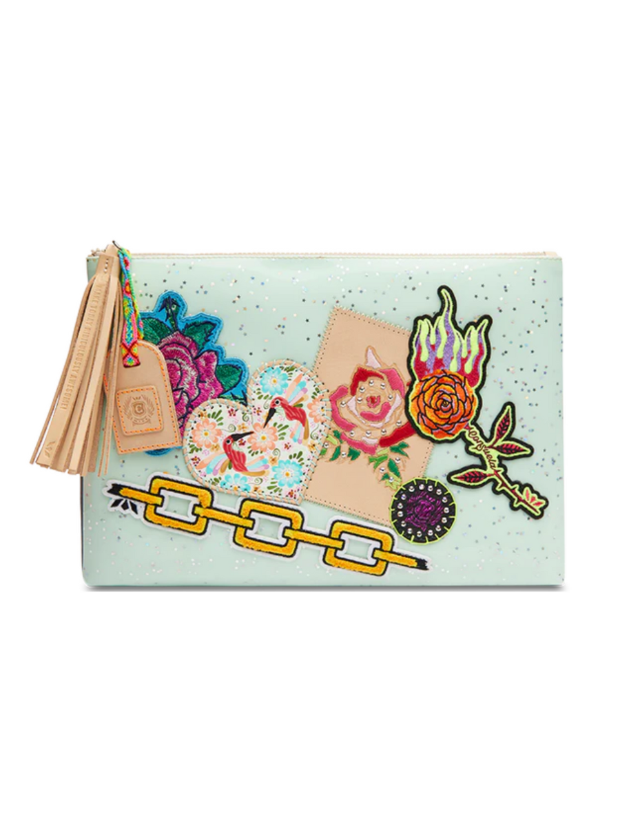 Consuela | Limited Edition Large Zip Pouch - Minty | Jincy's