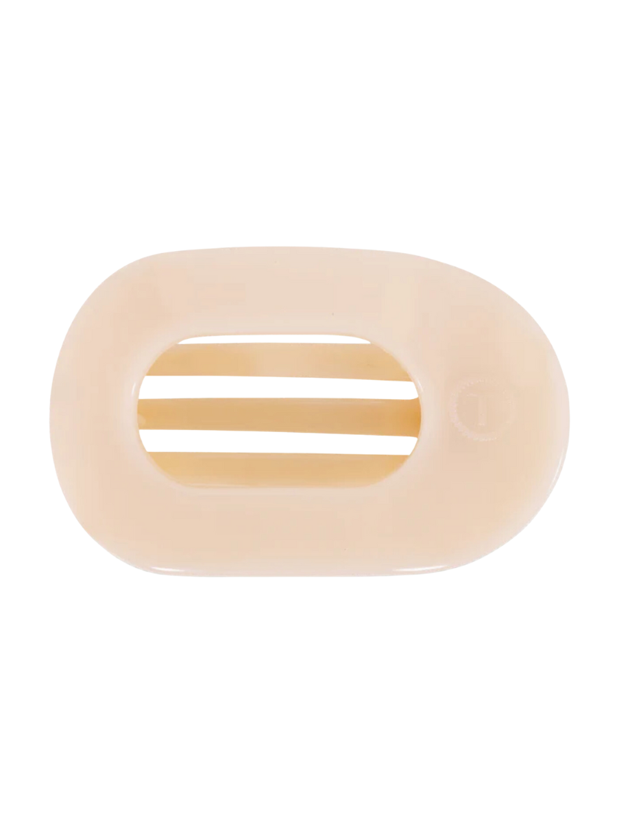 TELETIES | Flat Round Hair Clip - Almond Beige - Medium