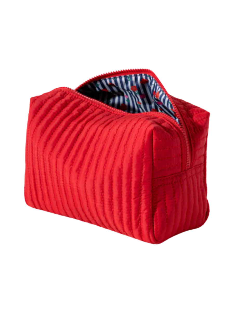 Ezra Large Cosmetic Pouch - Red