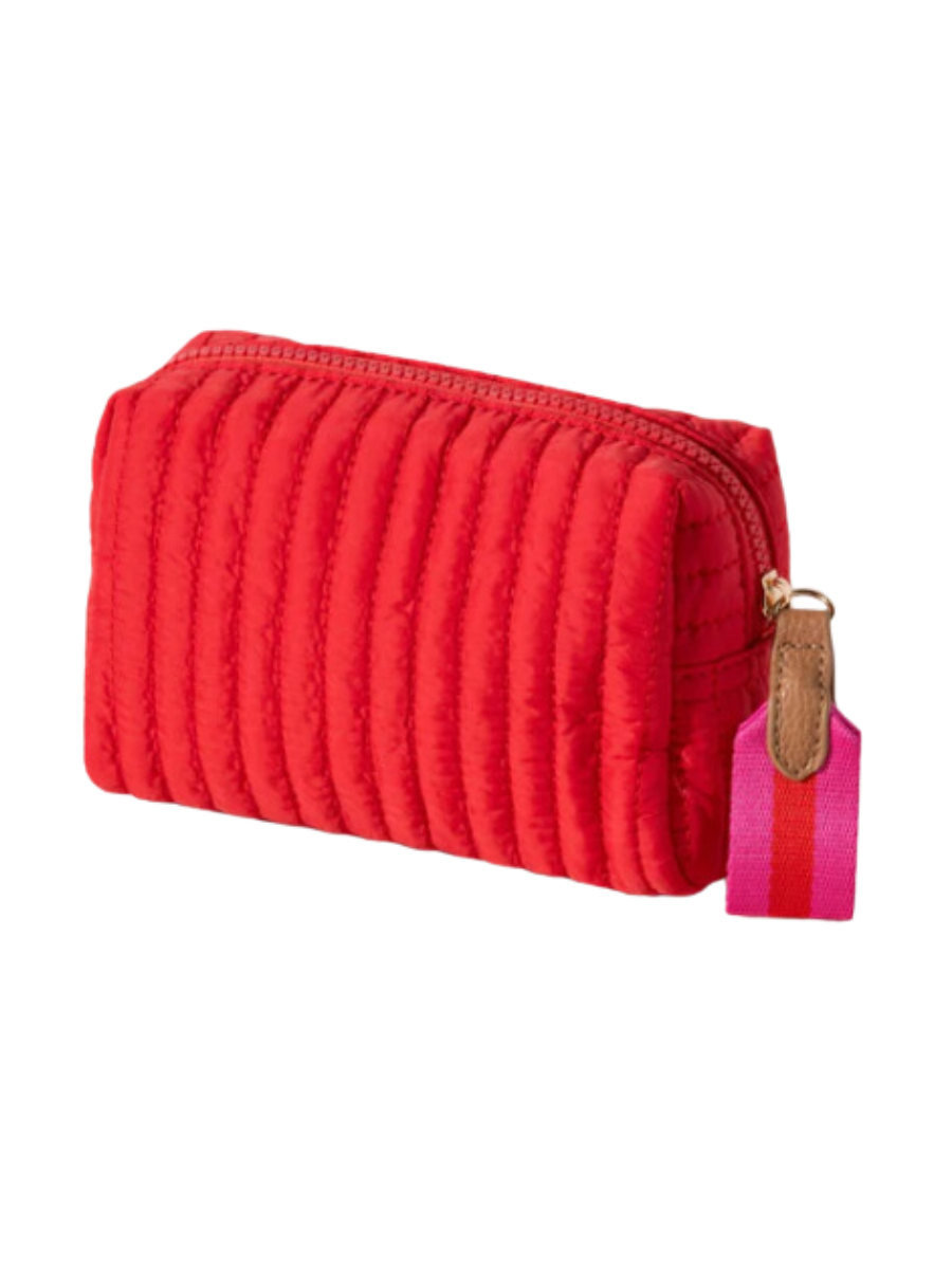 Ezra Small Cosmetic Pouch - Red