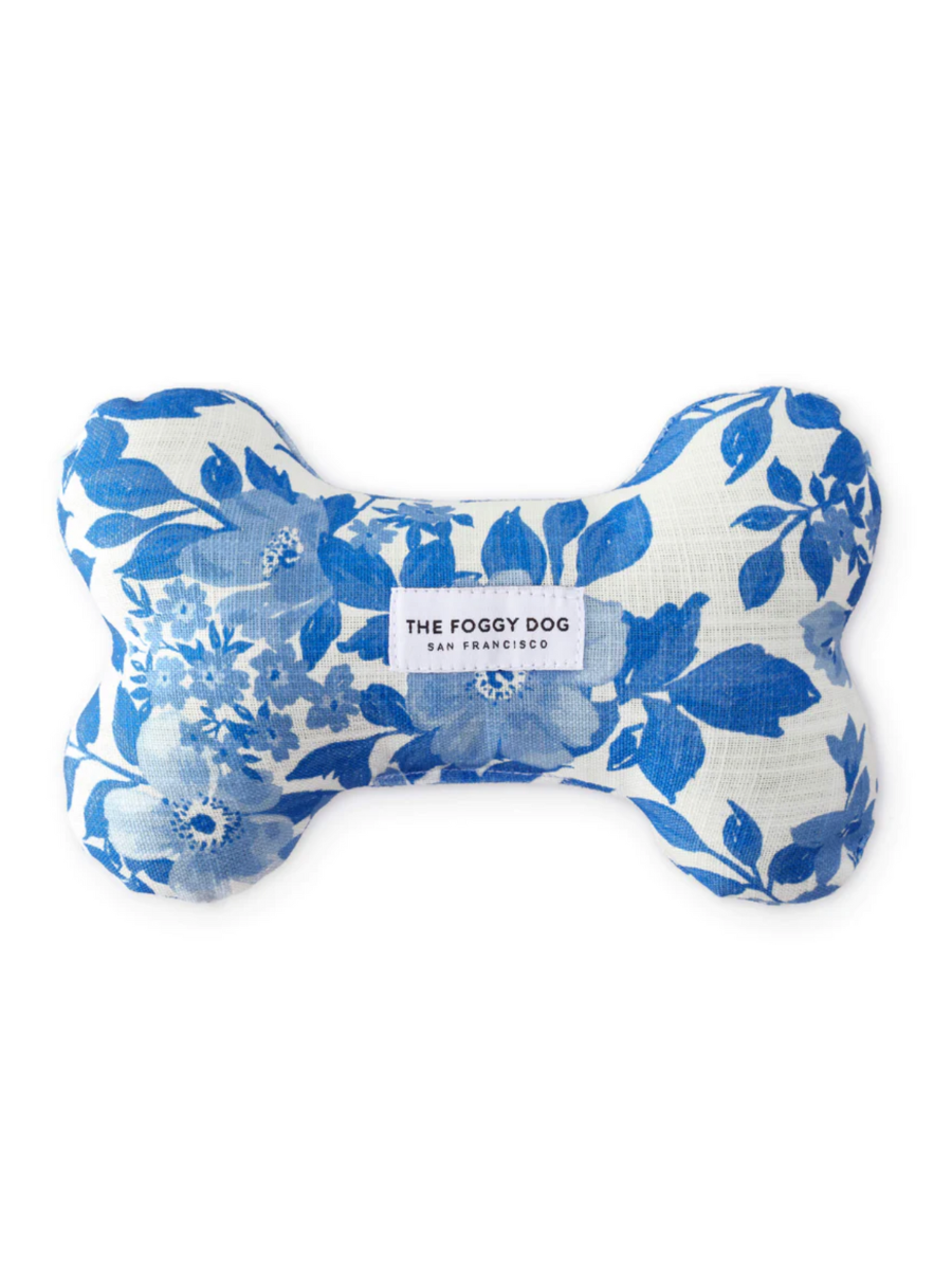 Blue Roses Dog Squeaky Toy