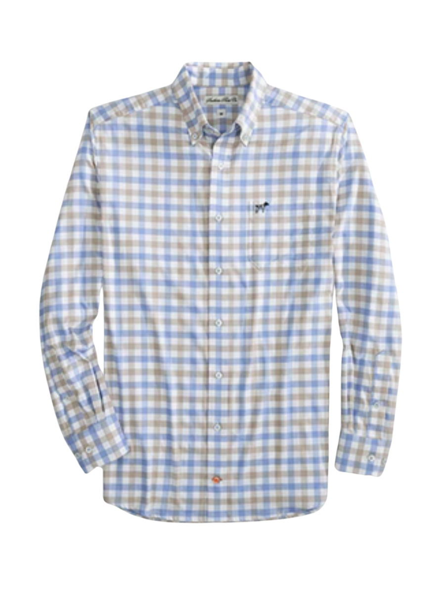 Southern Point Co. | YOUTH Hadley Luxe Lite Button Down - Sandbar Check