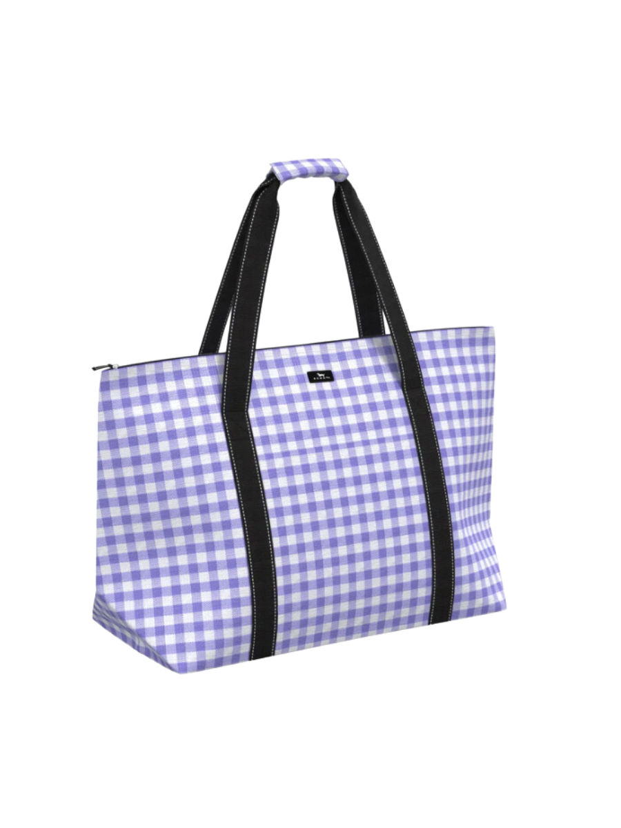 SCOUT | On Holiday Extra Large Shoulder Bag -Amethyst & White Check