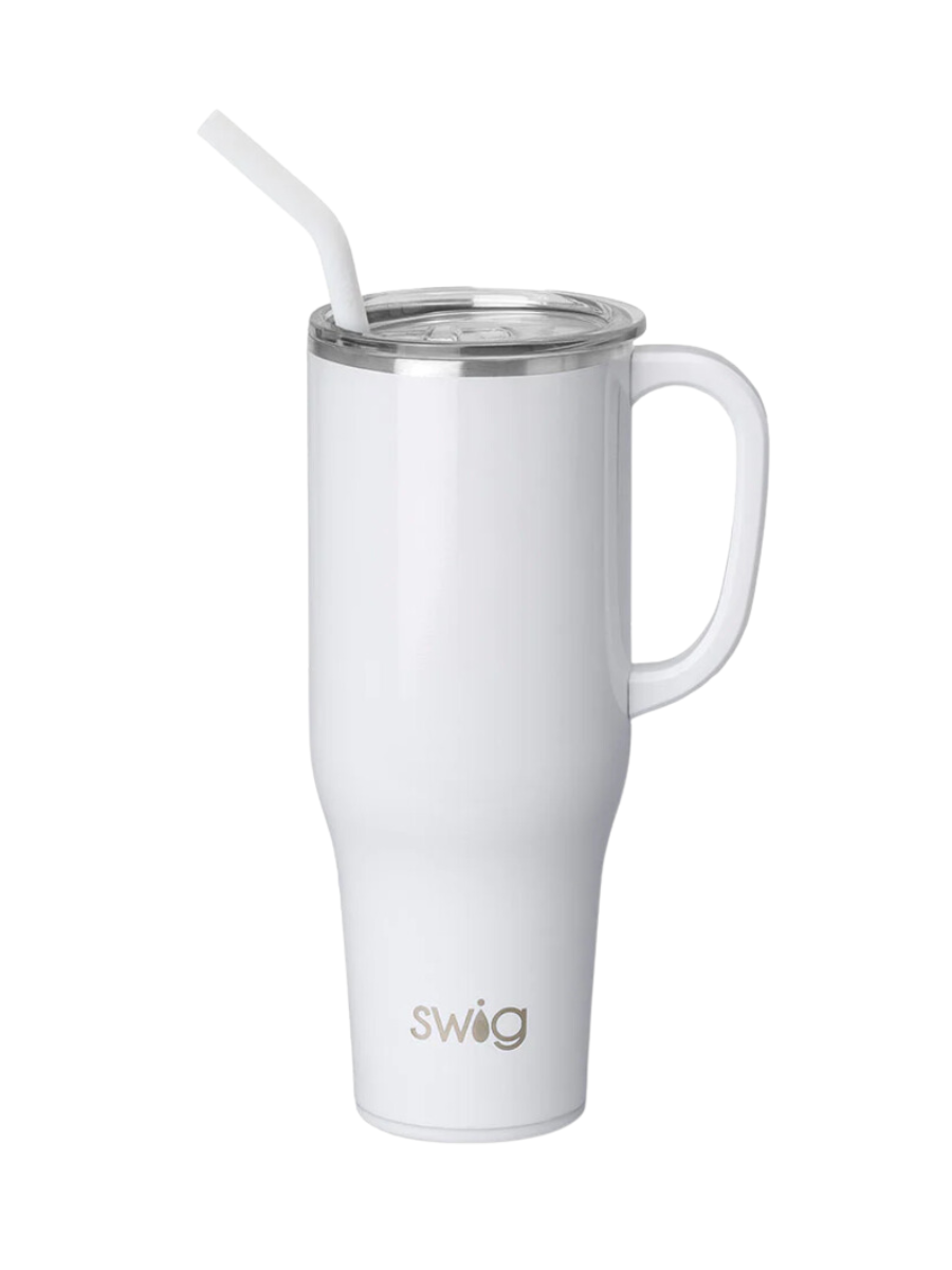 Swig | 40oz Mega Mug - Shimmer White