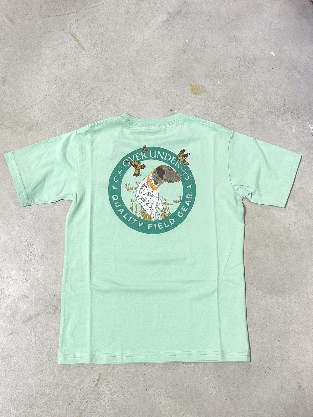 Over Under | S/S YOUTH Pointer Hunting Quail - Green Tea