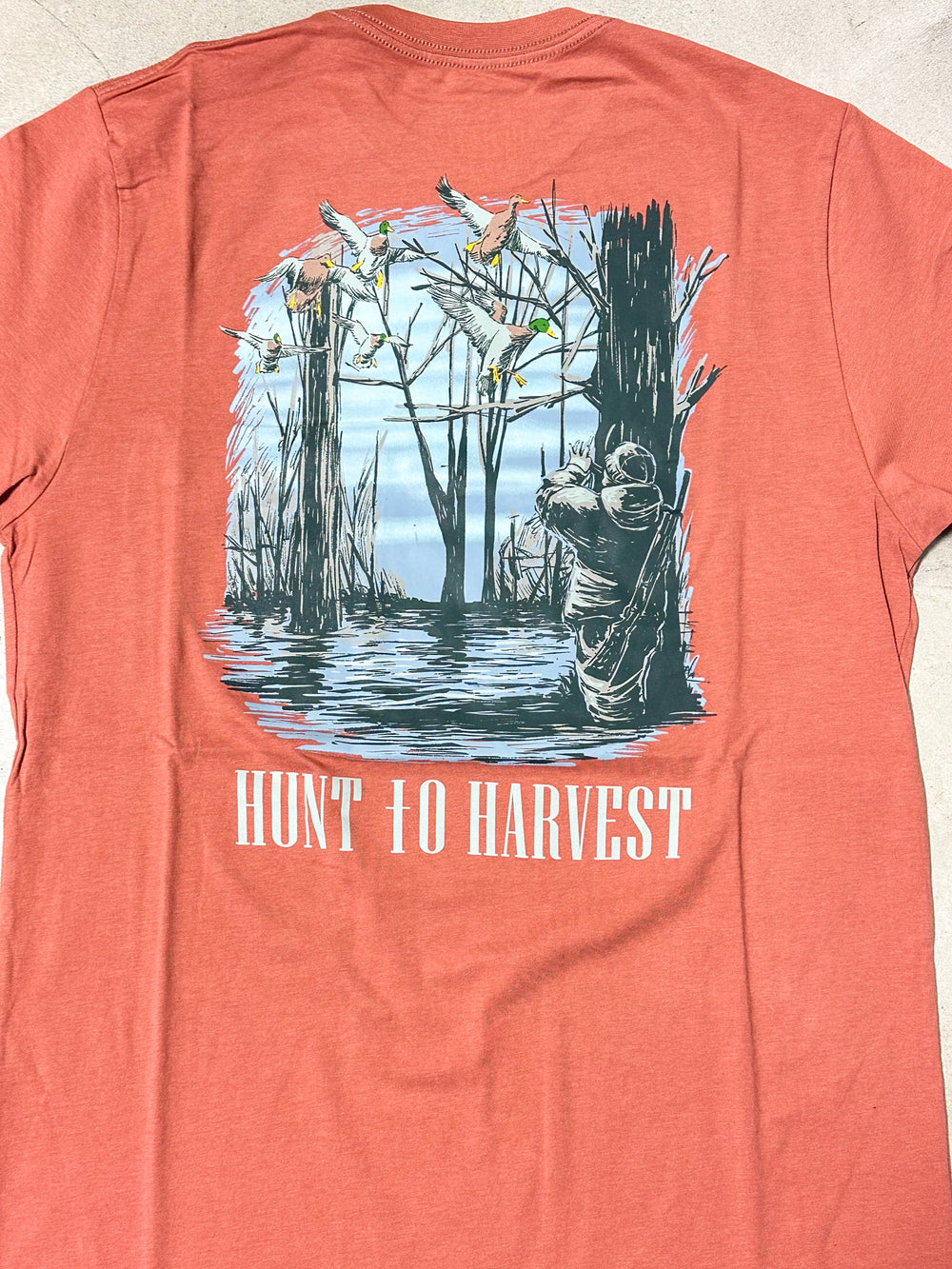 Hunt To Harvest | Duck Hunting Scene Tee - Clay