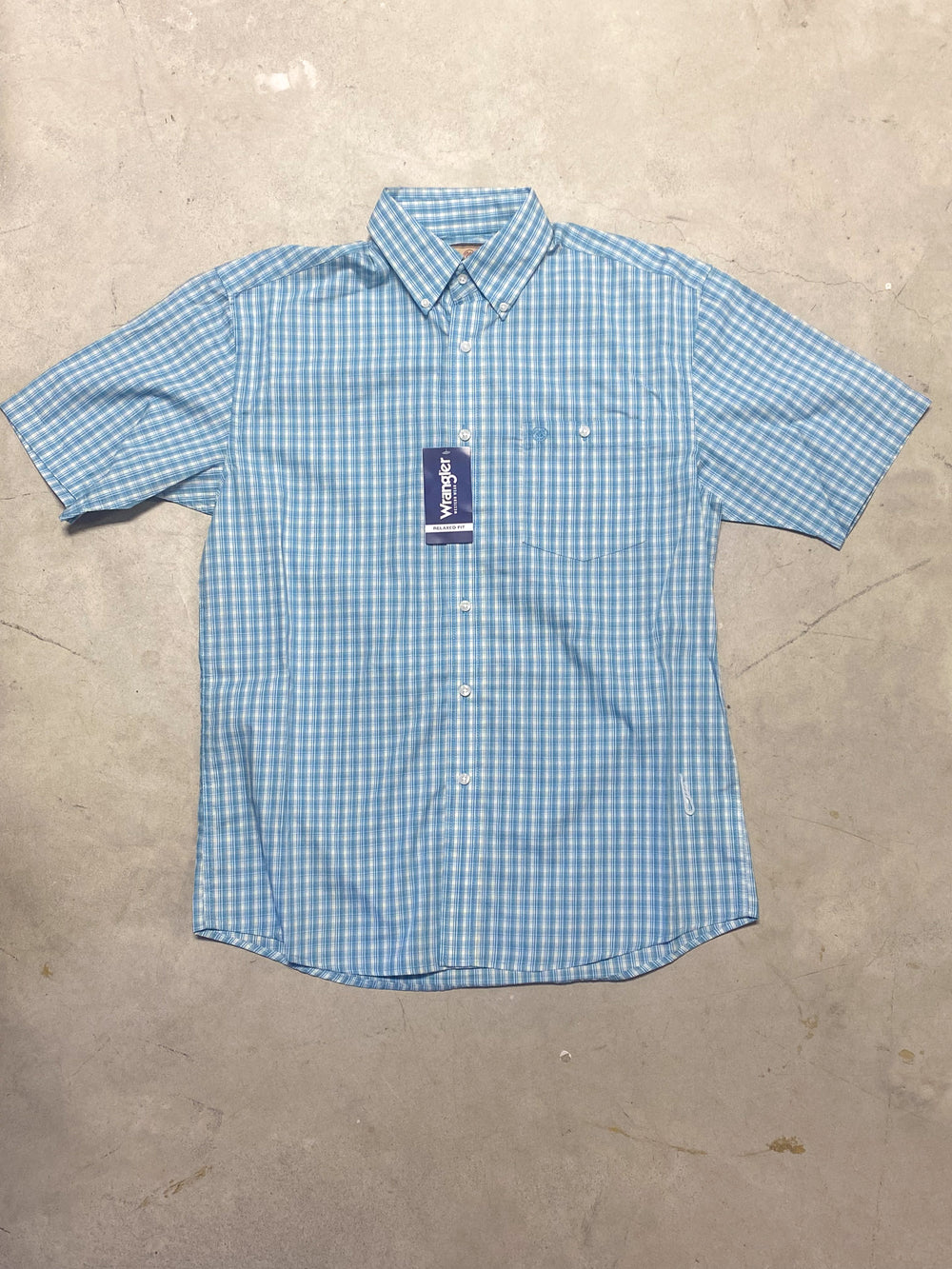 Wrangler | Classic S/S Button Down Shirt - Blue Plaid