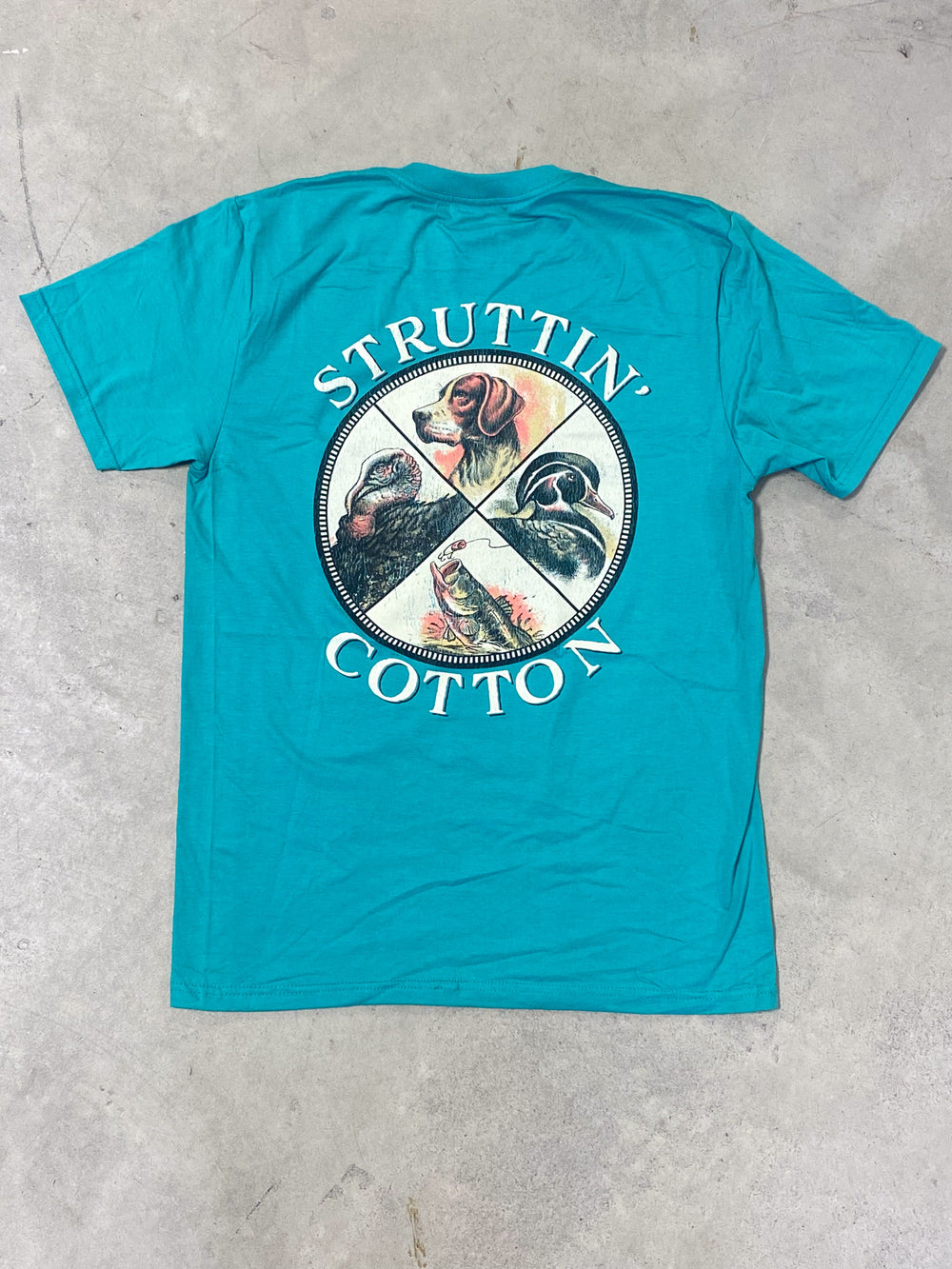 Struttin' Cotton | Teal - Compass Rose Tee