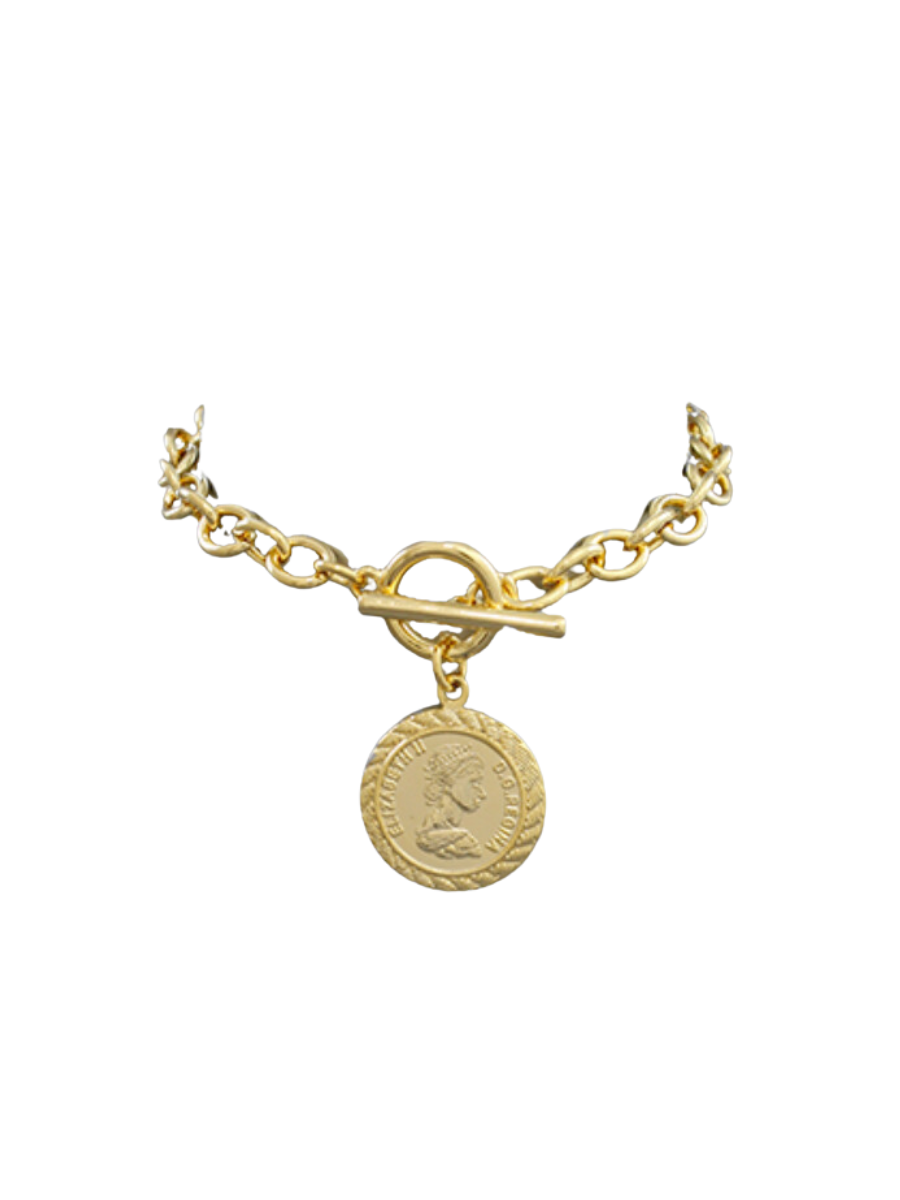 Queen's Gold Coin Bracelet