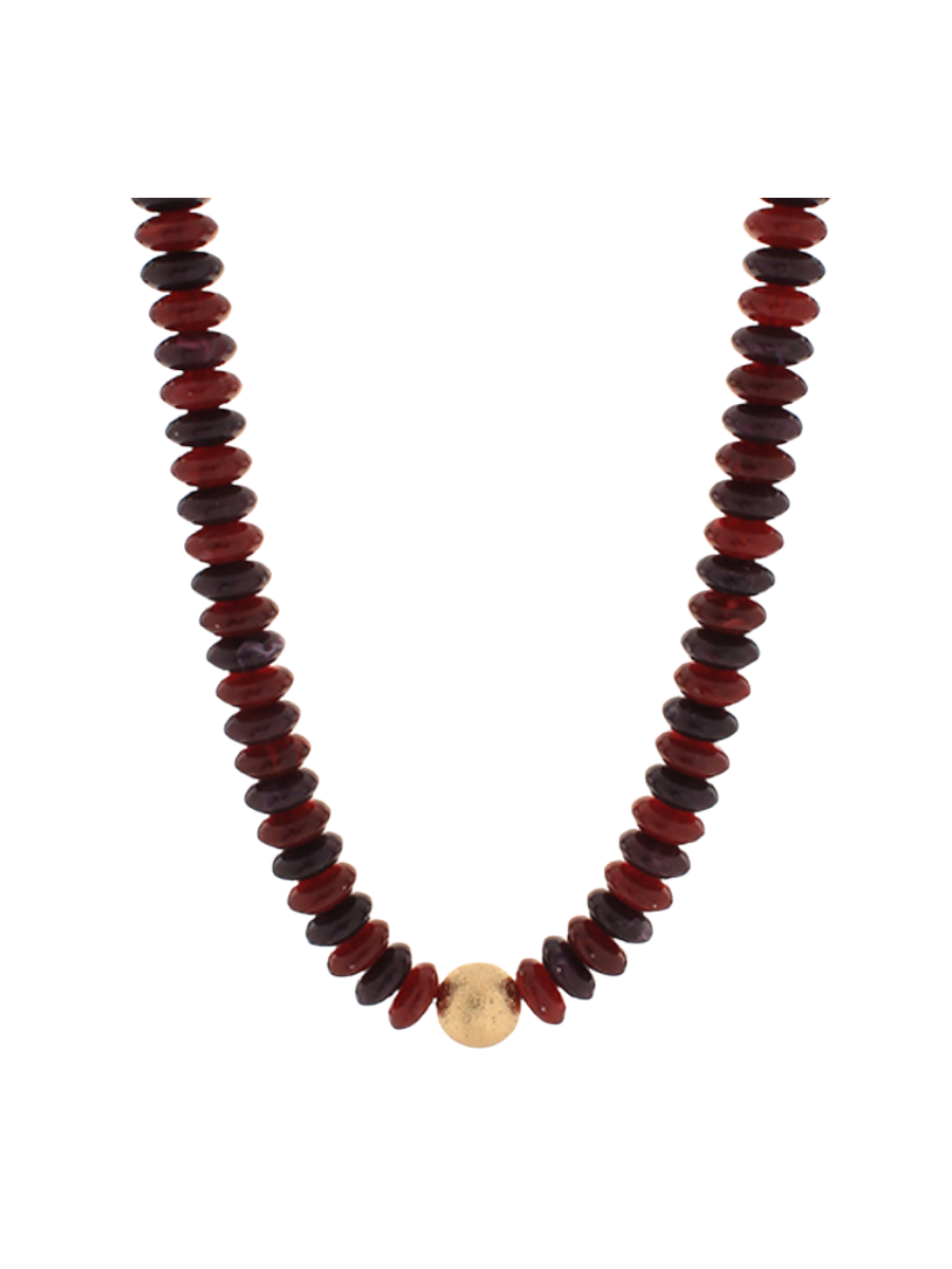 Sassy And Chic Necklace - Burgundy