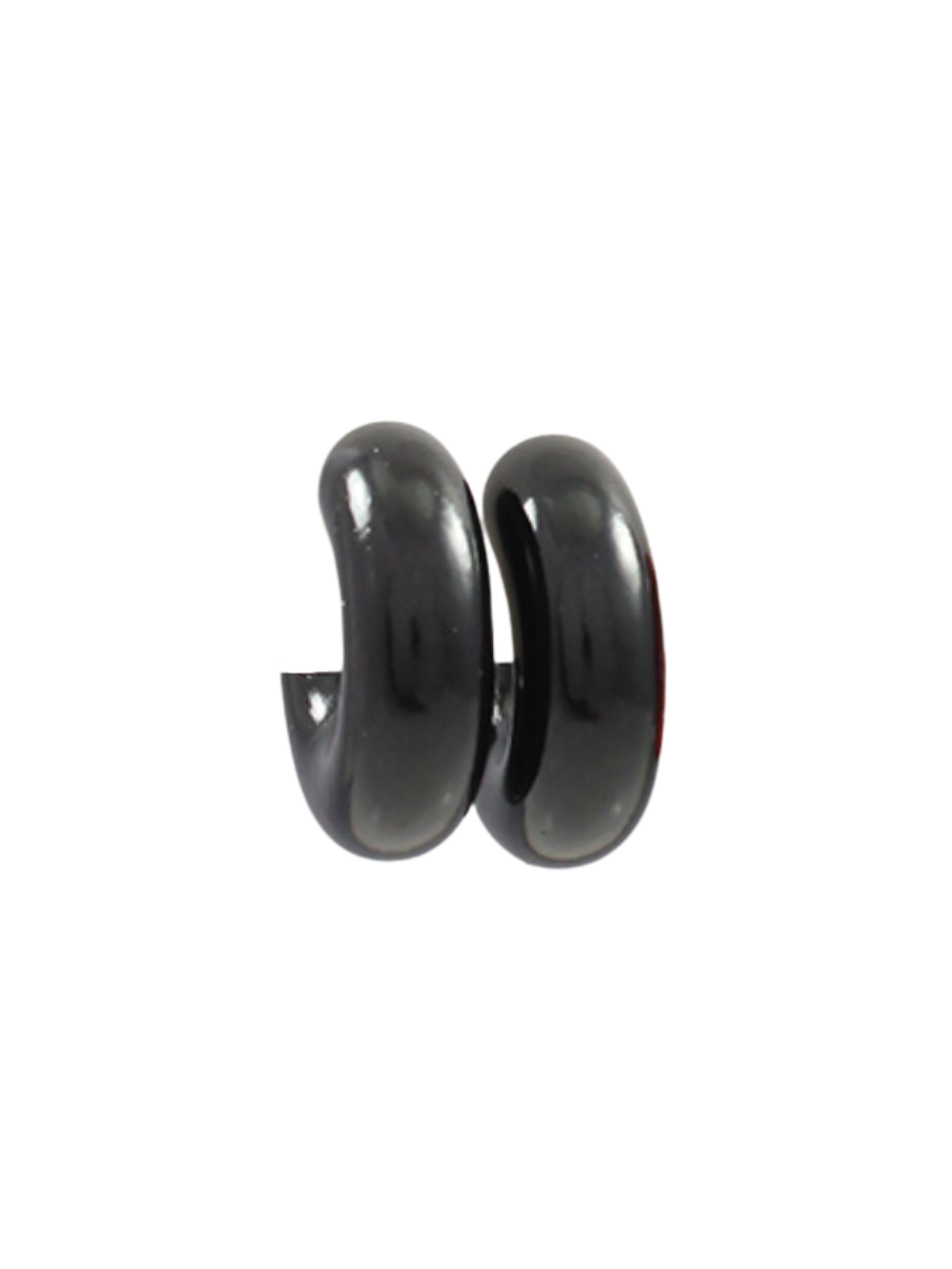 Chunky Color Hoops - Black