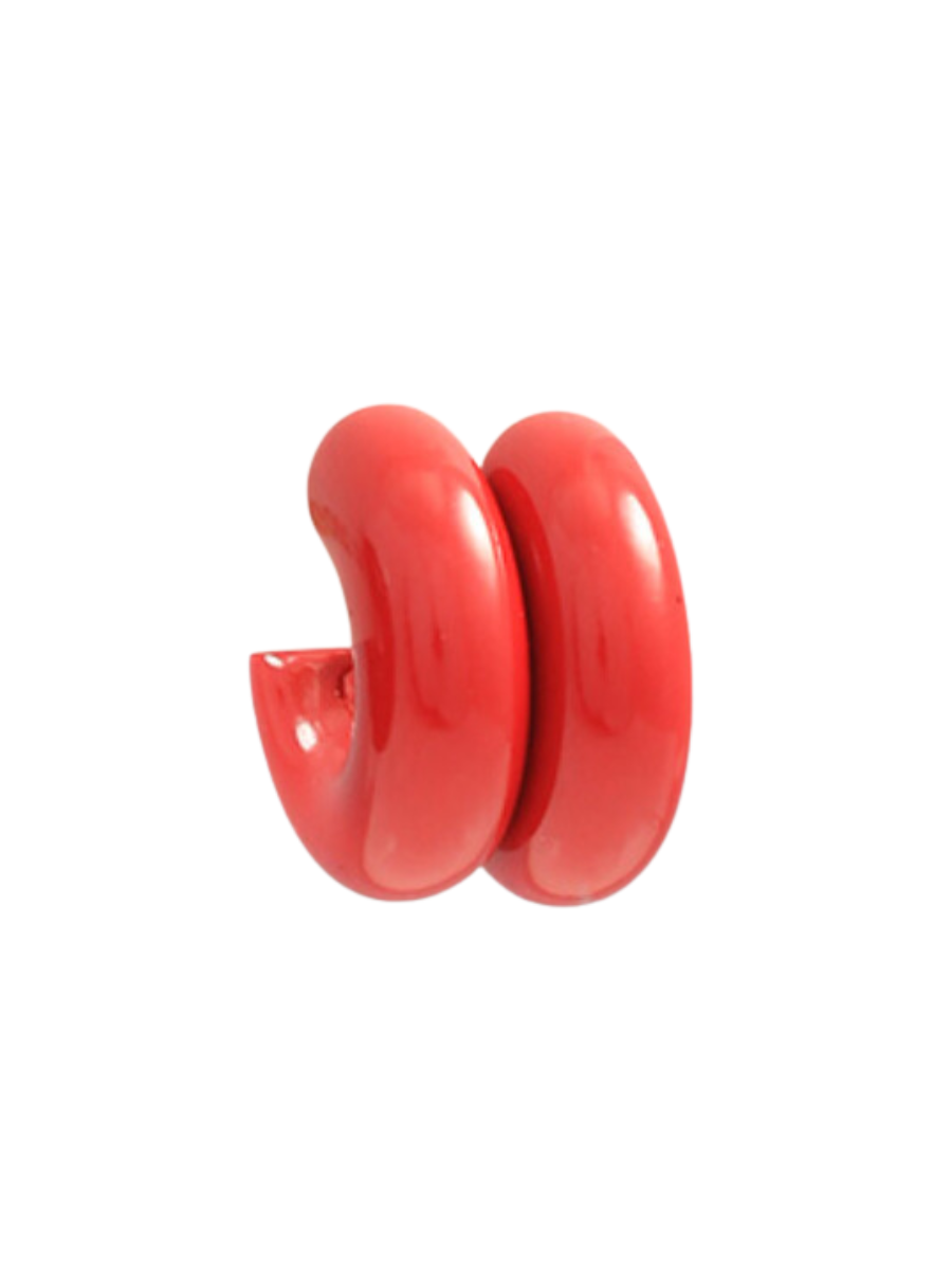 Chunky Color Hoops - Red