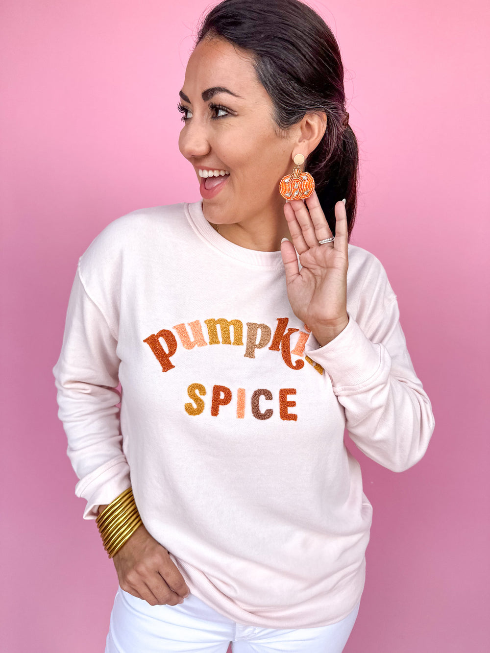 Pumpkin Spice Sweatshirt - Blush