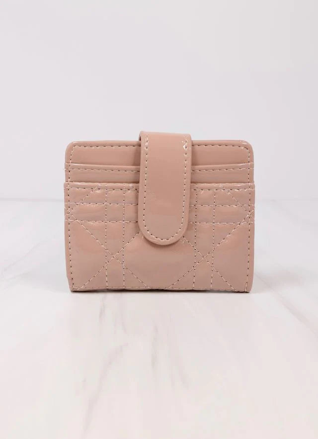 Caroline Hill | Tate Card Holder Wallet - Taupe Patent LQ