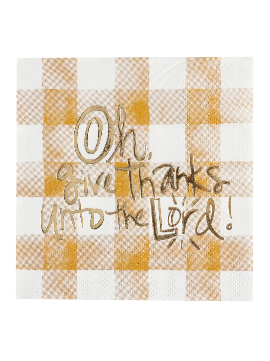 Oh Give Thanks Beverage Napkin