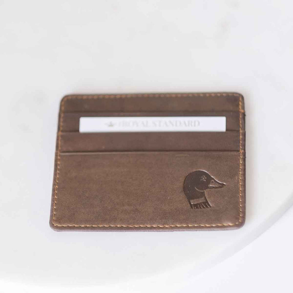 Duck Leather Embossed Slim Wallet