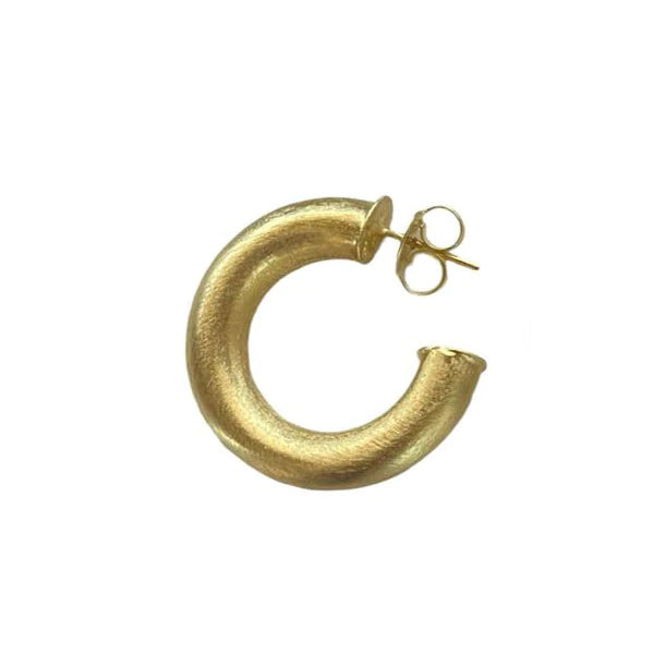 Sheila Fajl | Thin Small Chantal Hoops - Brushed 18K Gold Plated