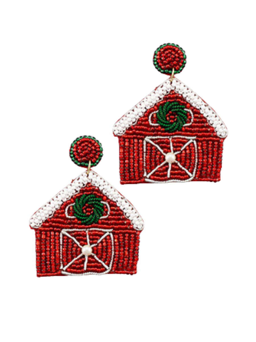 Christmas Barn Earrings