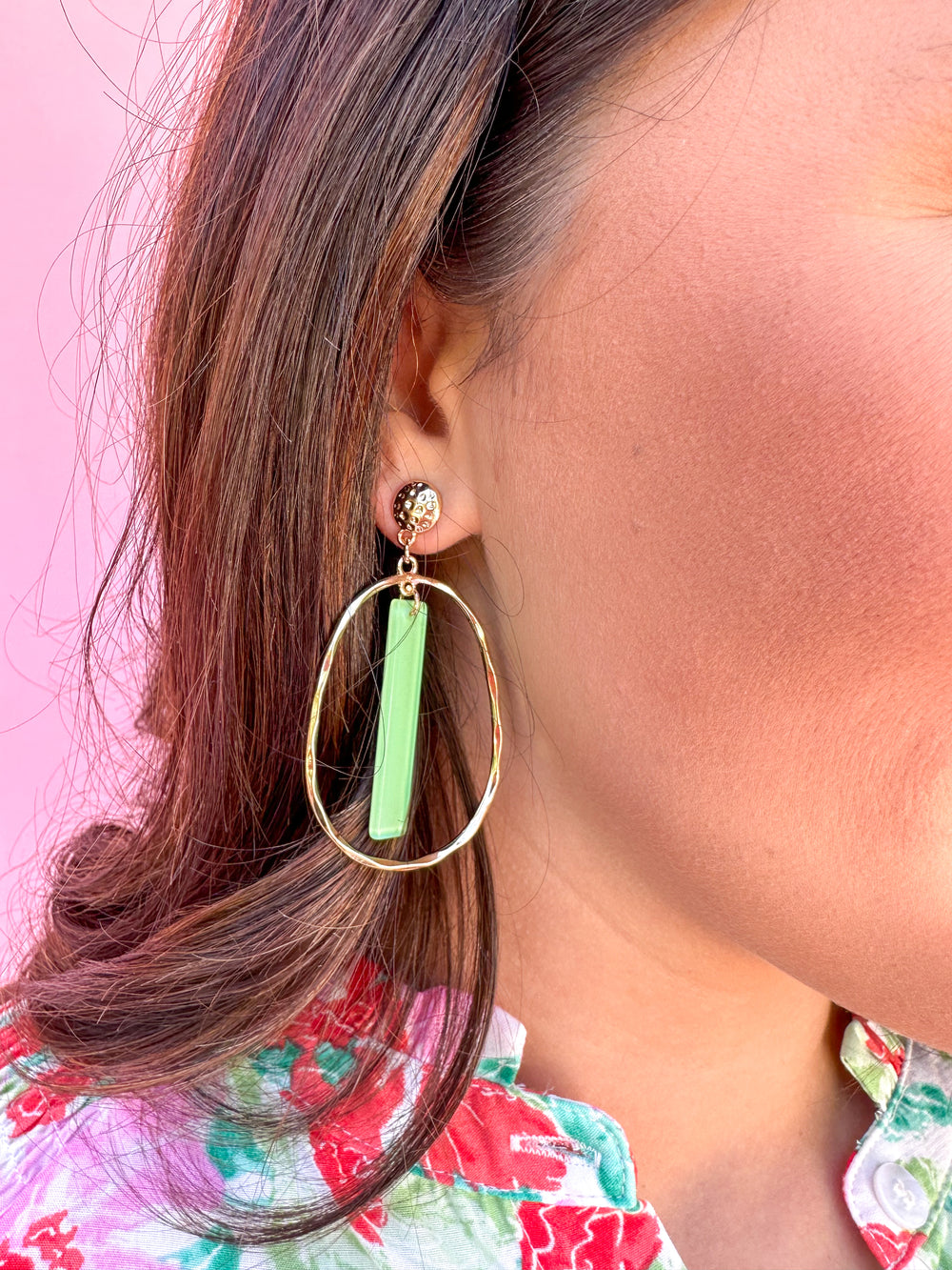 Drop Of Sunshine Earrings - Light Green