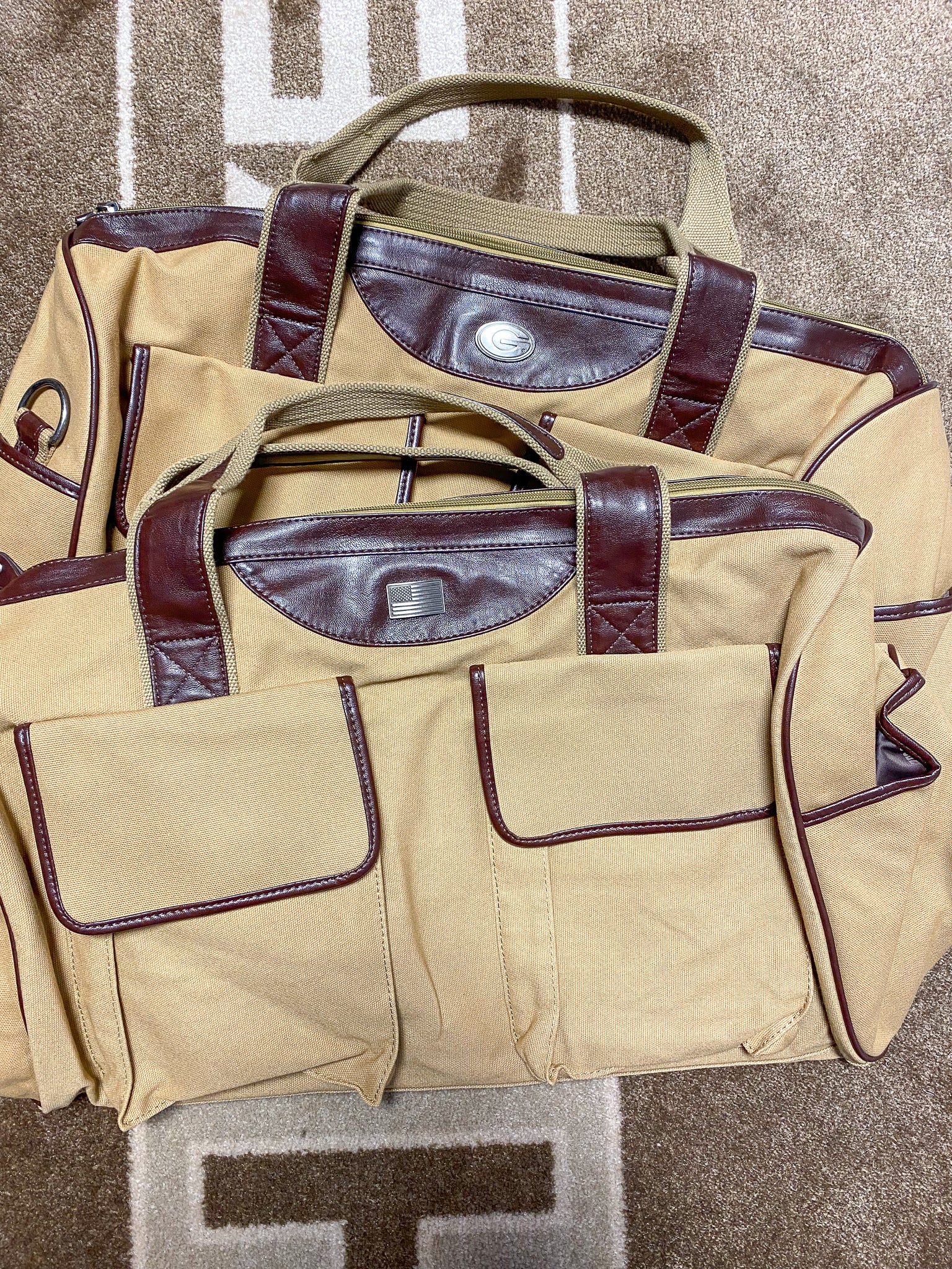 Zep-Pro | Canvas Gunmetal Concho Weekender Duffle Bag - 2 Styles