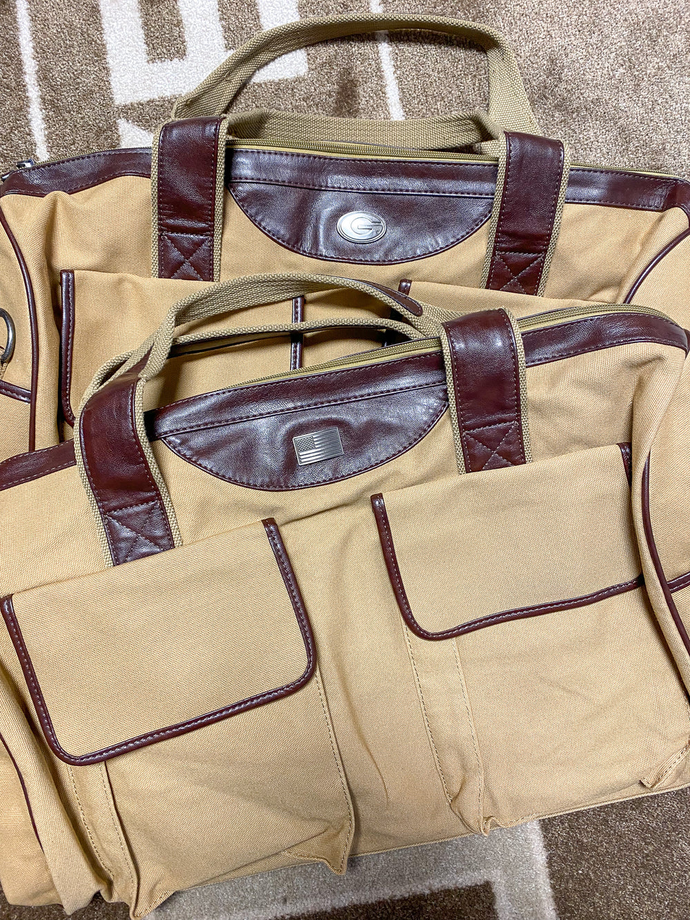 Zep-Pro | Canvas Gunmetal Concho Weekender Duffle Bag - 2 Styles
