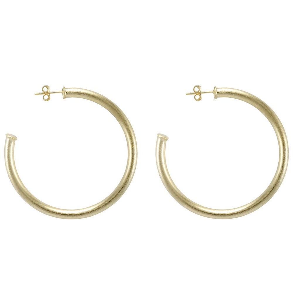 Sheila Fajl | Small Everybody's Favorite Hoops - Brushed 18K Gold Plated