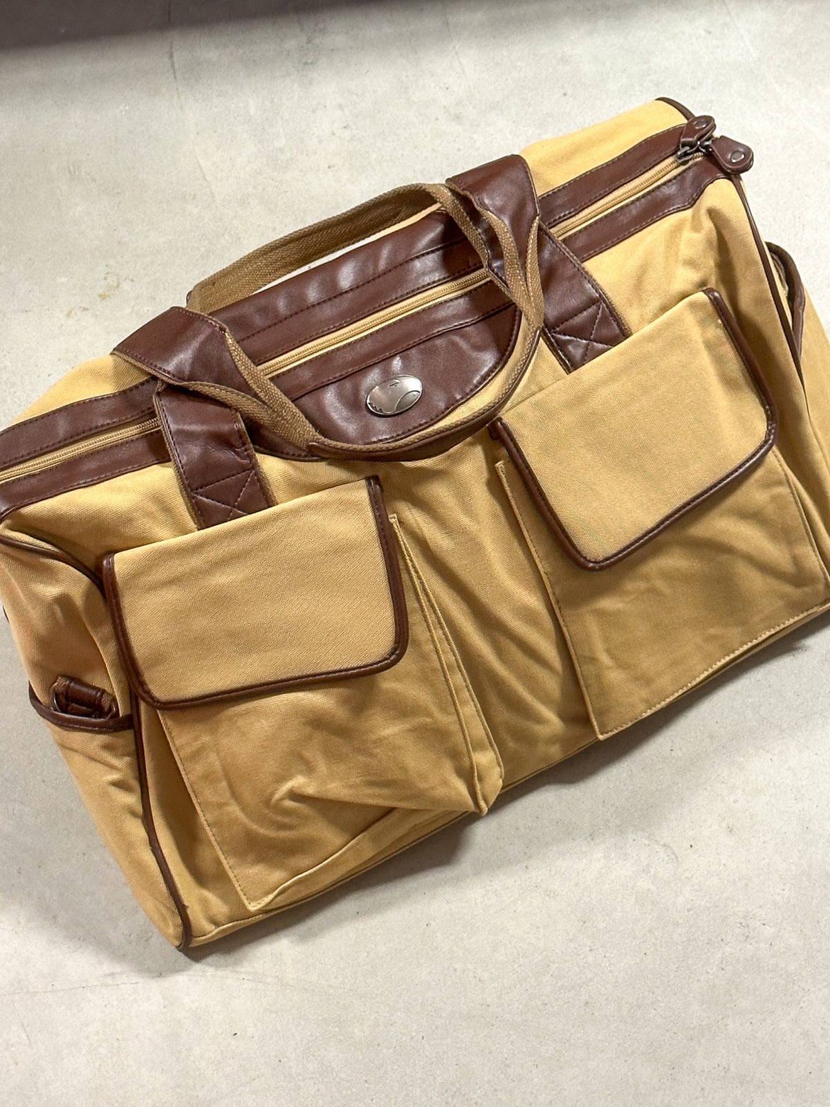 Zep-Pro | Canvas Gunmetal Concho Weekender Duffle Bag - 2 Styles