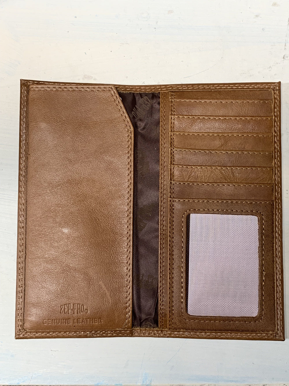 Zep-Pro | Men's Embossed Leather Wallet-Checkbook