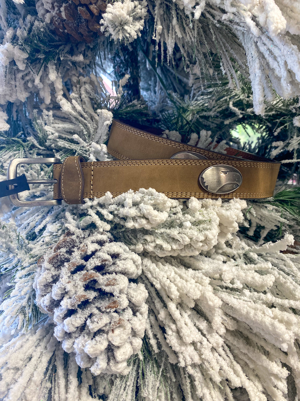 Zep-Pro | Georgia Southern Leather Concho Belt - Light Brown