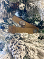 Zep-Pro | UGA Leather Concho Belt - Light Brown