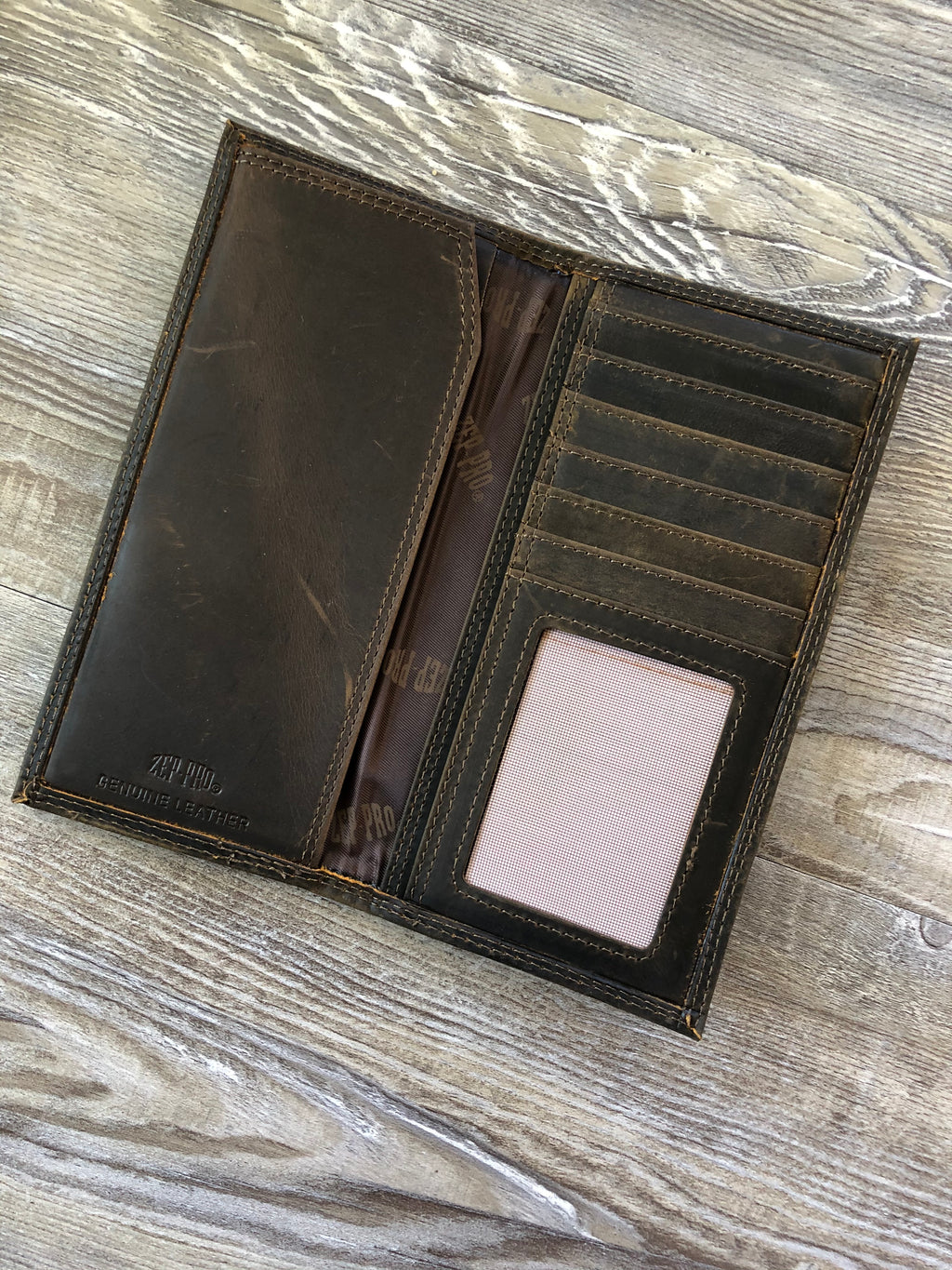 Zep-Pro | Men's Leather Checkbook Wallet