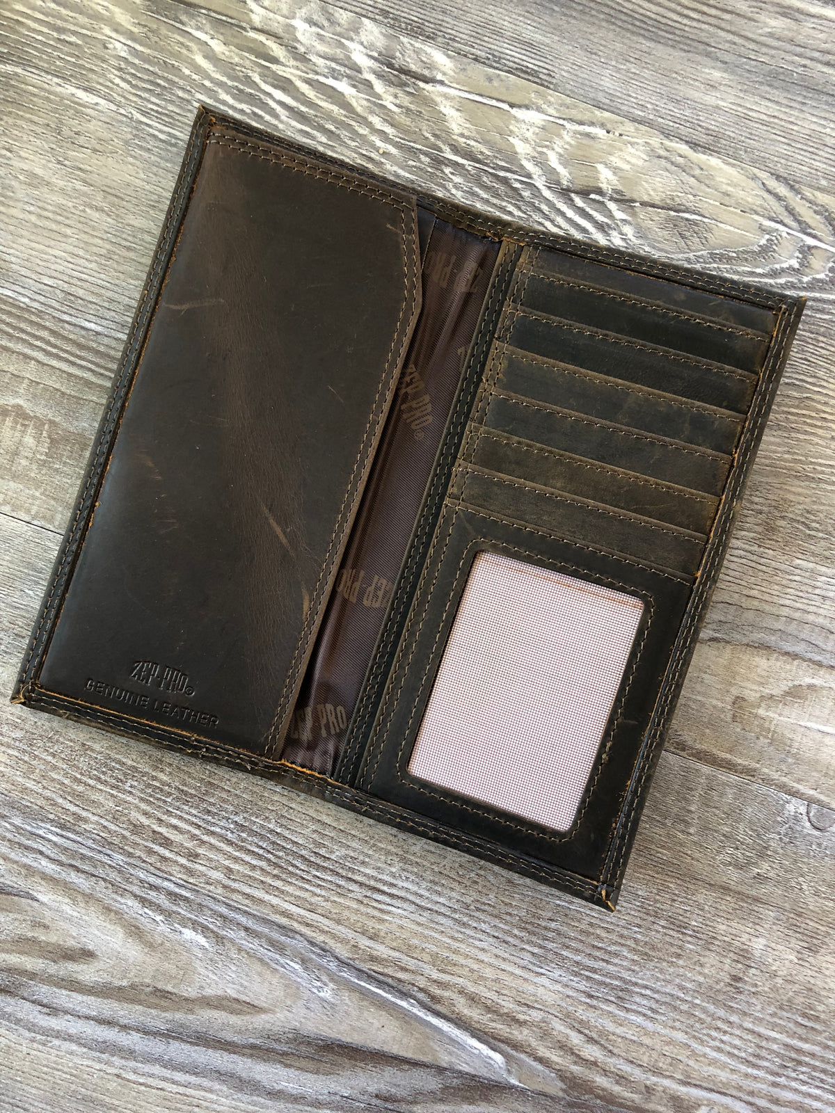 Zep-Pro | Men's Leather Checkbook Wallet
